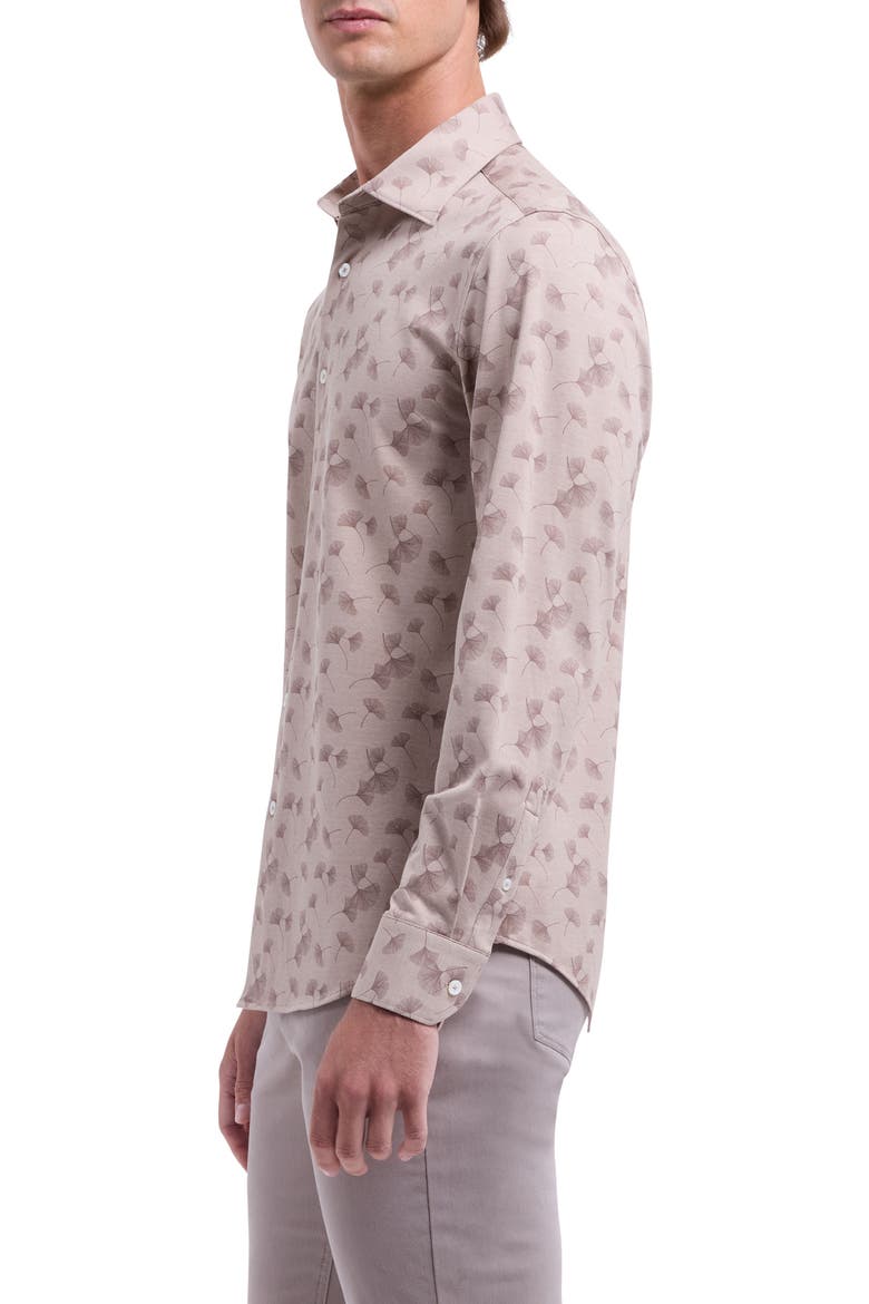 James OoohCotton® Floral Twill Button-Up Shirt, Alternate, color, SAND