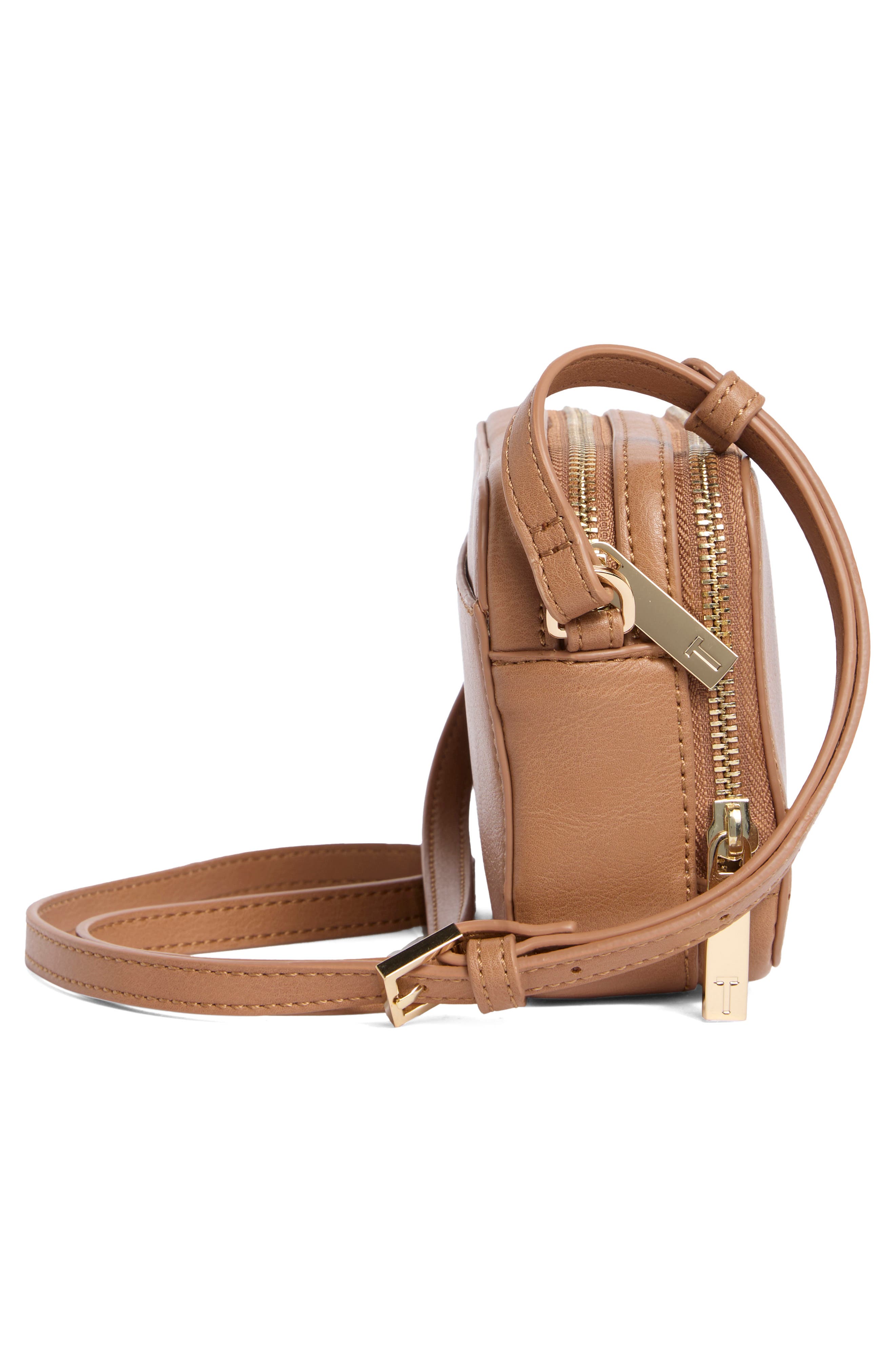Stina Faux Leather Crossbody Bag, Alternate, color, TAN