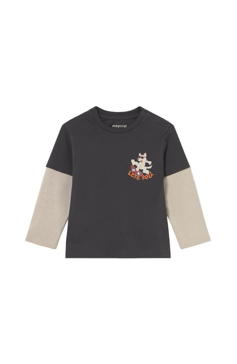 Mayoral Double-Sleeve T-Shirt, Main, color, Grey