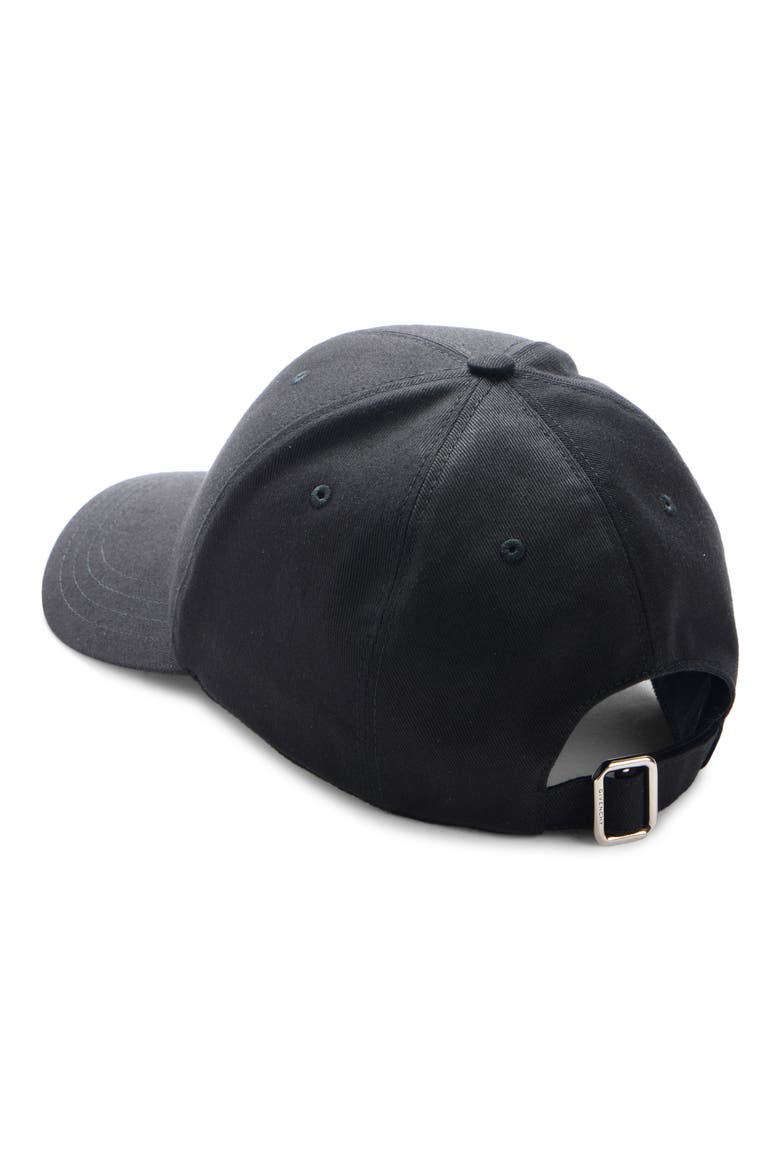 Embroidered Logo Adjustable Baseball Cap, Alternate, color, BLACK