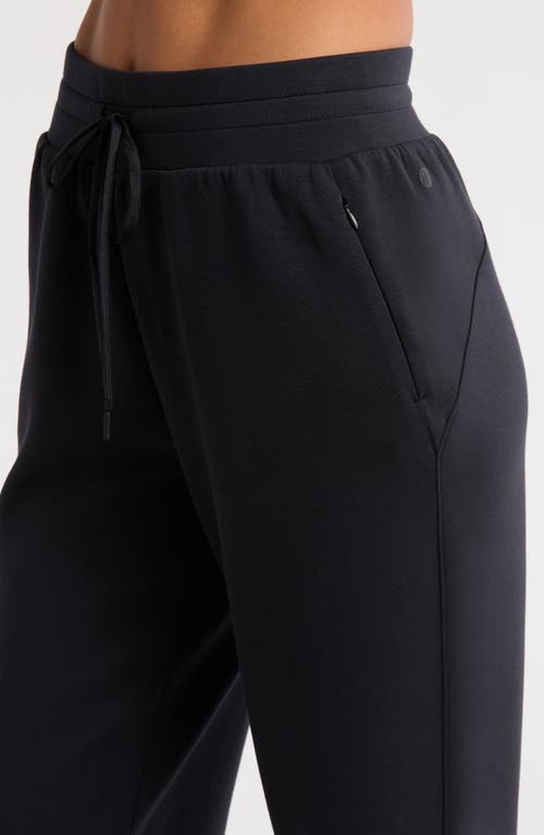 Shop Zella Ultra Soft Knit High Waist Ankle Pants In Black
