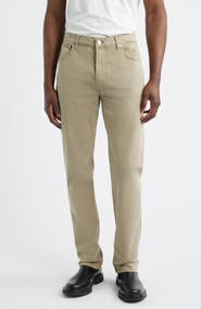 FRAME Modern Straight Leg Five-Pocket Twill Pants