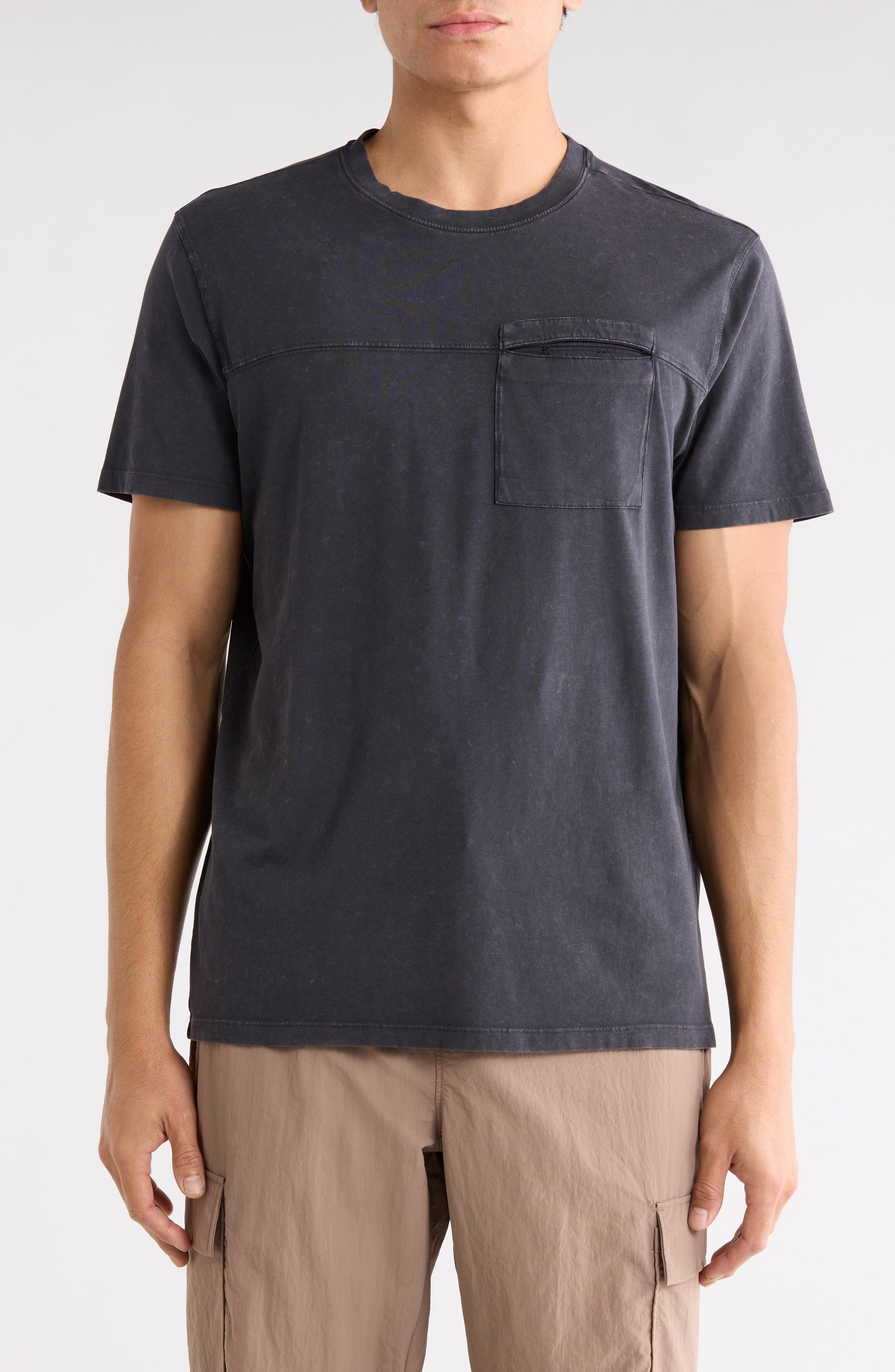 90 DEGREE BY REFLEX Ronan Acid Wash Cotton T-Shirt
