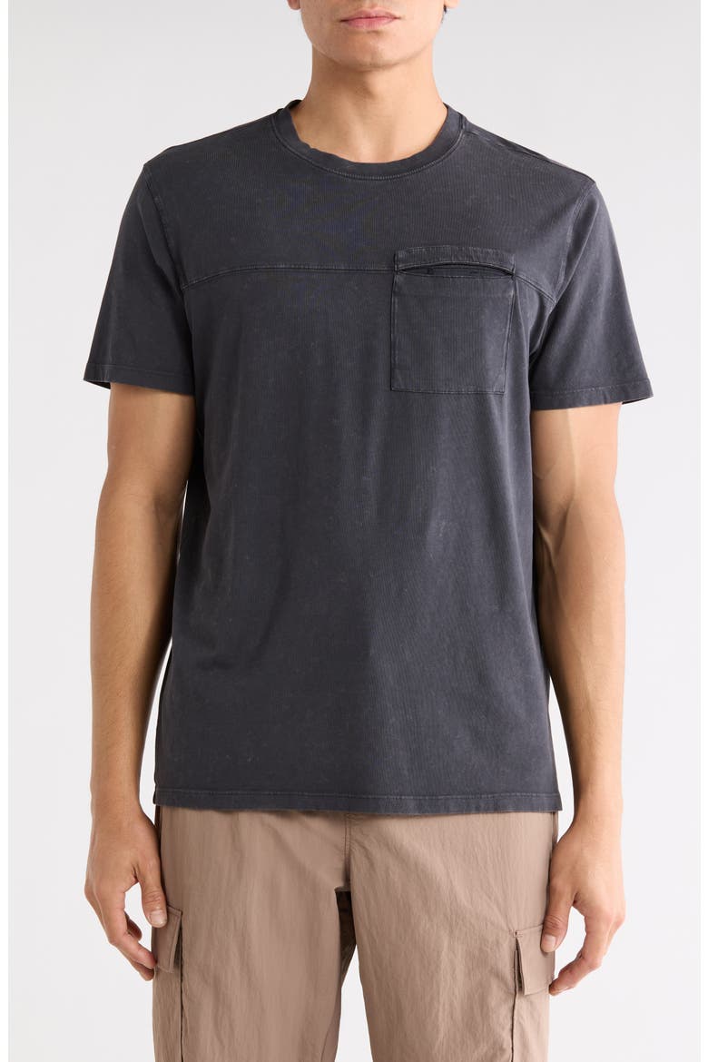 Ronan Acid Wash Cotton T-Shirt, Main, color, BLACK