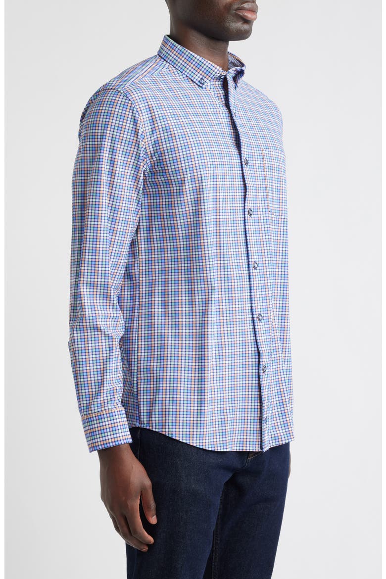 XC Motion Performance Knit Button-Up Shirt, Alternate, color, BLUE MULTI CHECK