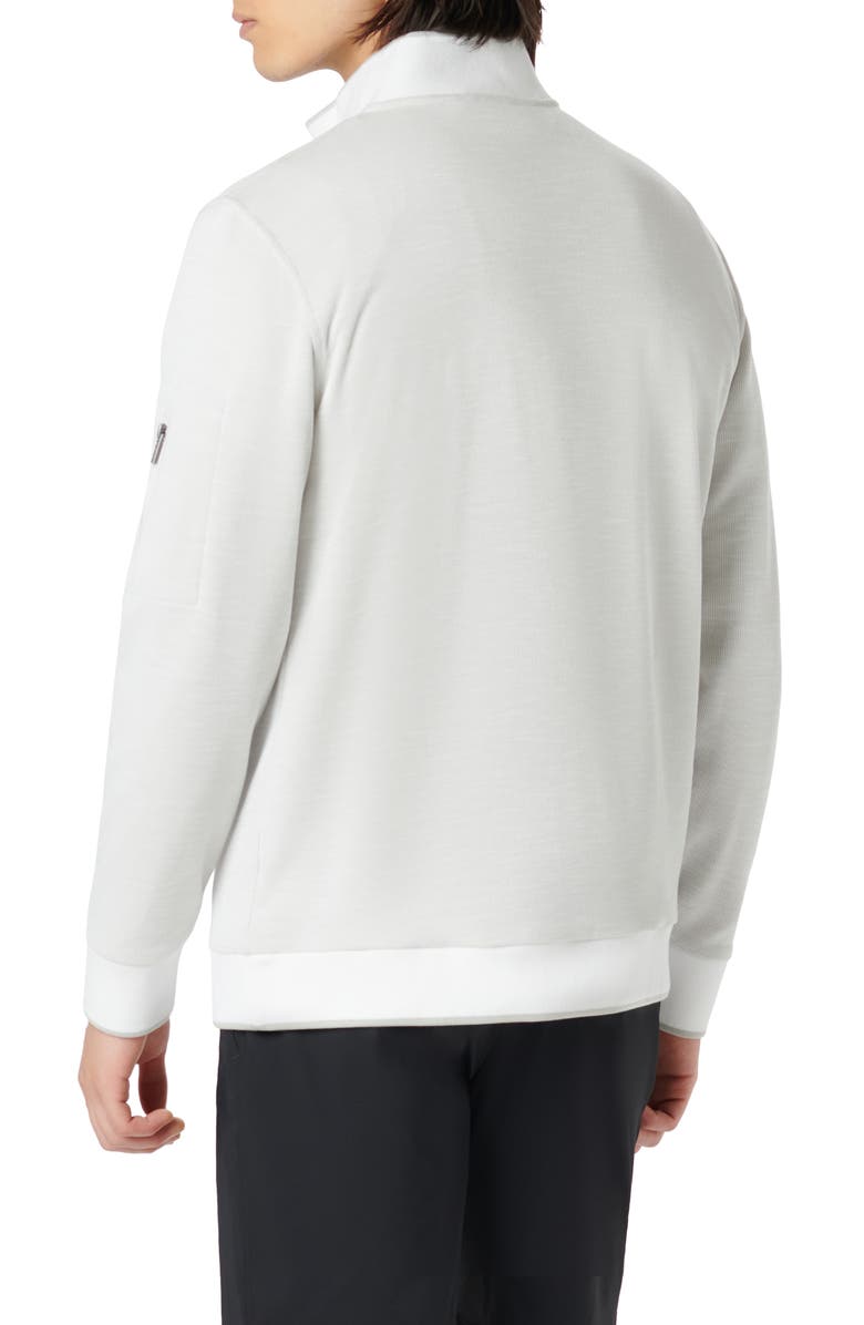 Bugatchi Quarter Zip Pullover, Alternate, color, White