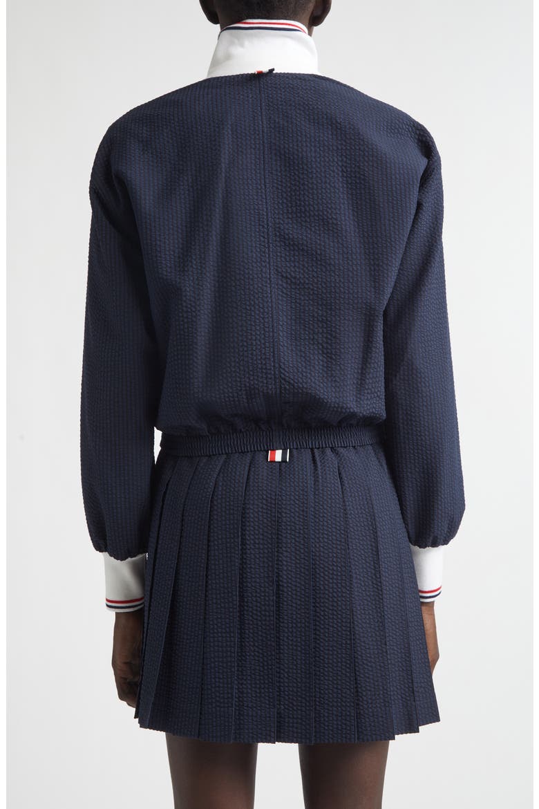 Wool Seersucker Track Jacket, Alternate, color, NAVY