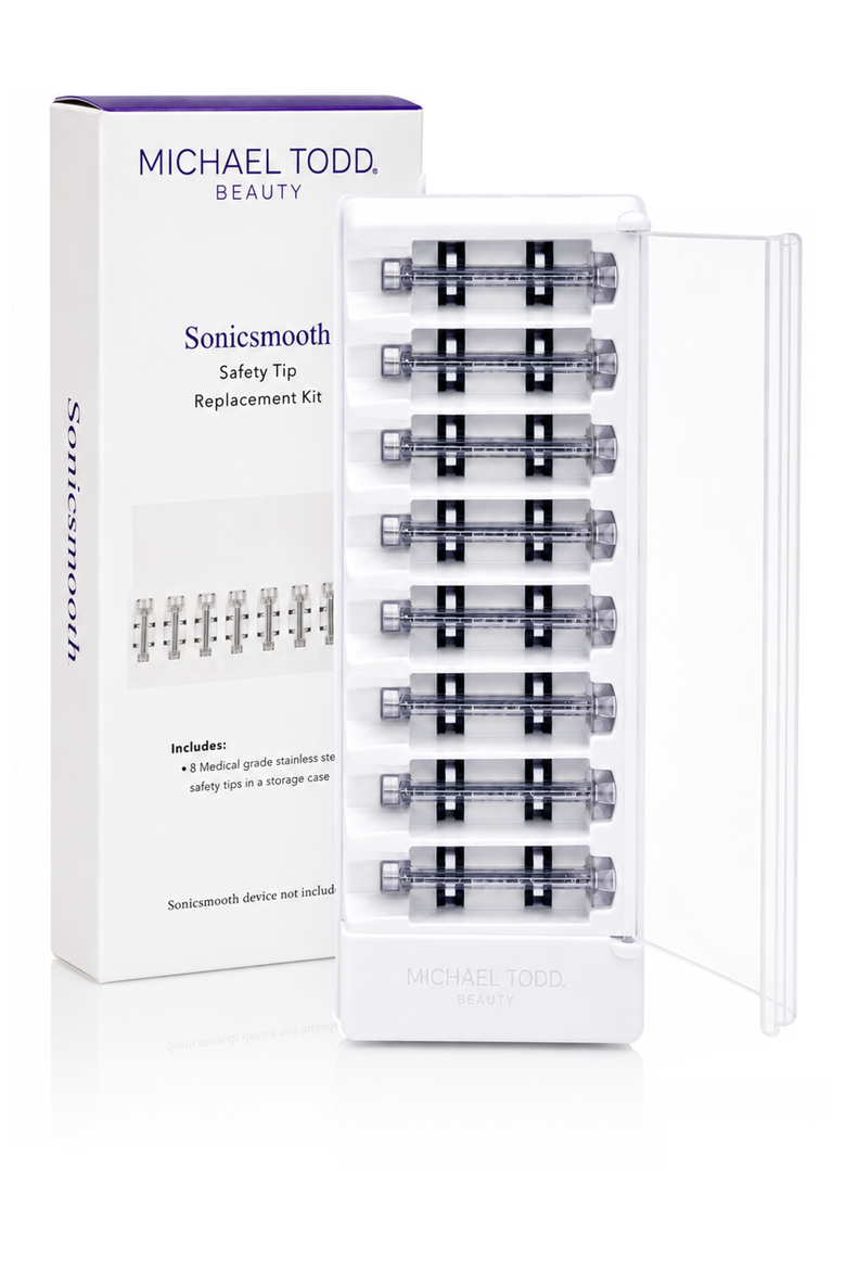 Sonicsmooth Dermaplaning Tips Replacement Kit 8 Weeks' Supply, Main, color, Neutral, balanced color.