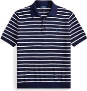 Polo Ralph Lauren Stripe Cotton & Linen Polo Sweater