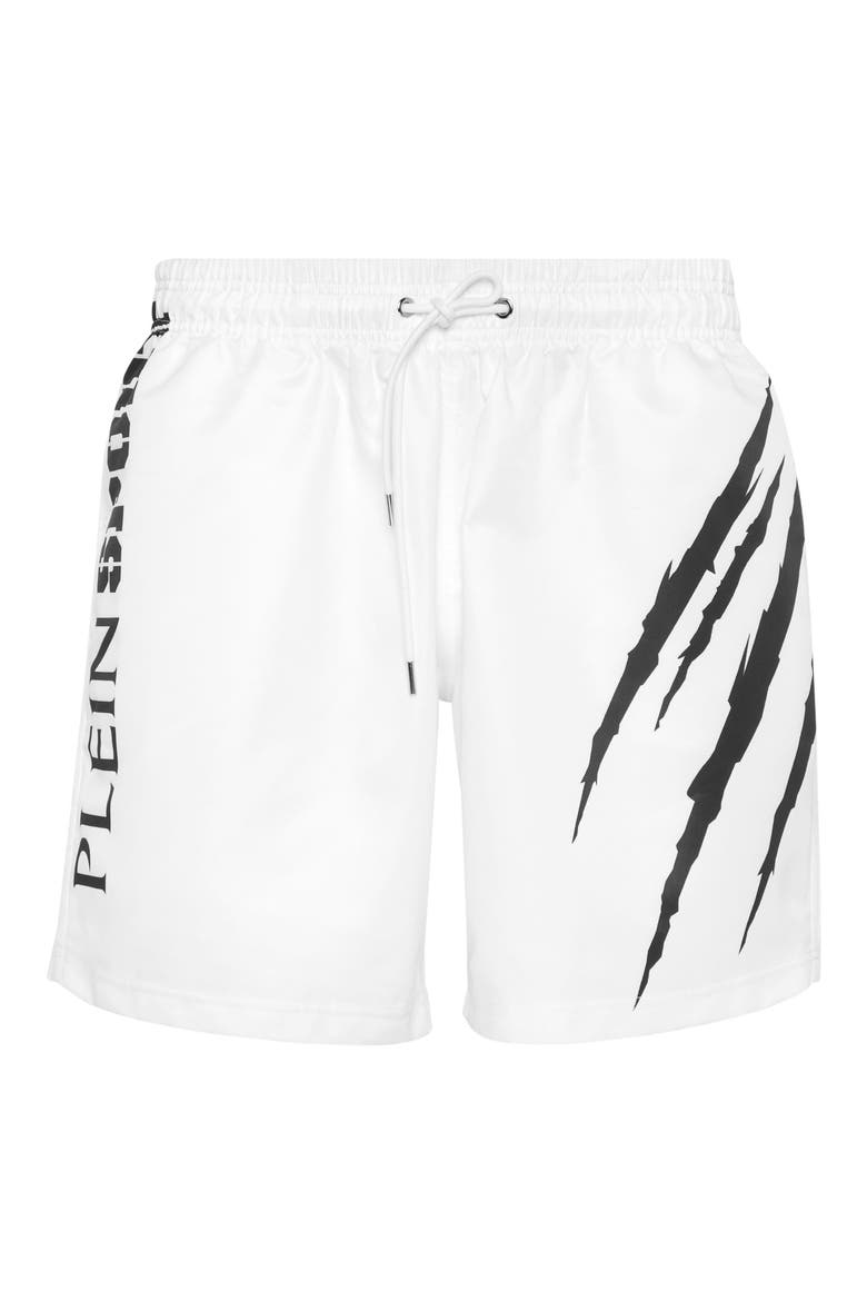 Nylon Shorts Scratch Men, Main, color, white