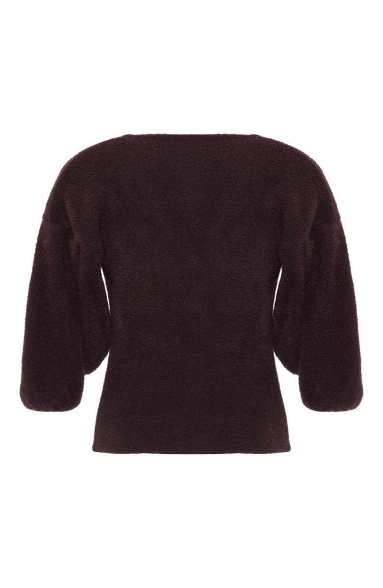 THEO The Label Ersa Bouffant Sleeve V-Neck Pullover, Alternate, color, 