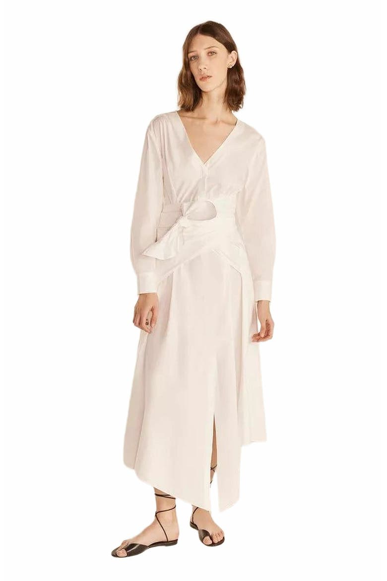 Tie Waist Dress, Main, color, Milk