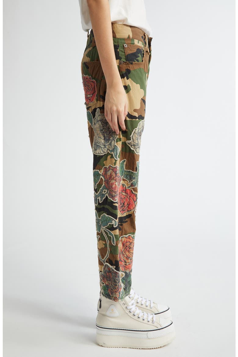Floral Appliqué X-Boyfriend Camo Pants (Women) | Nordstrom