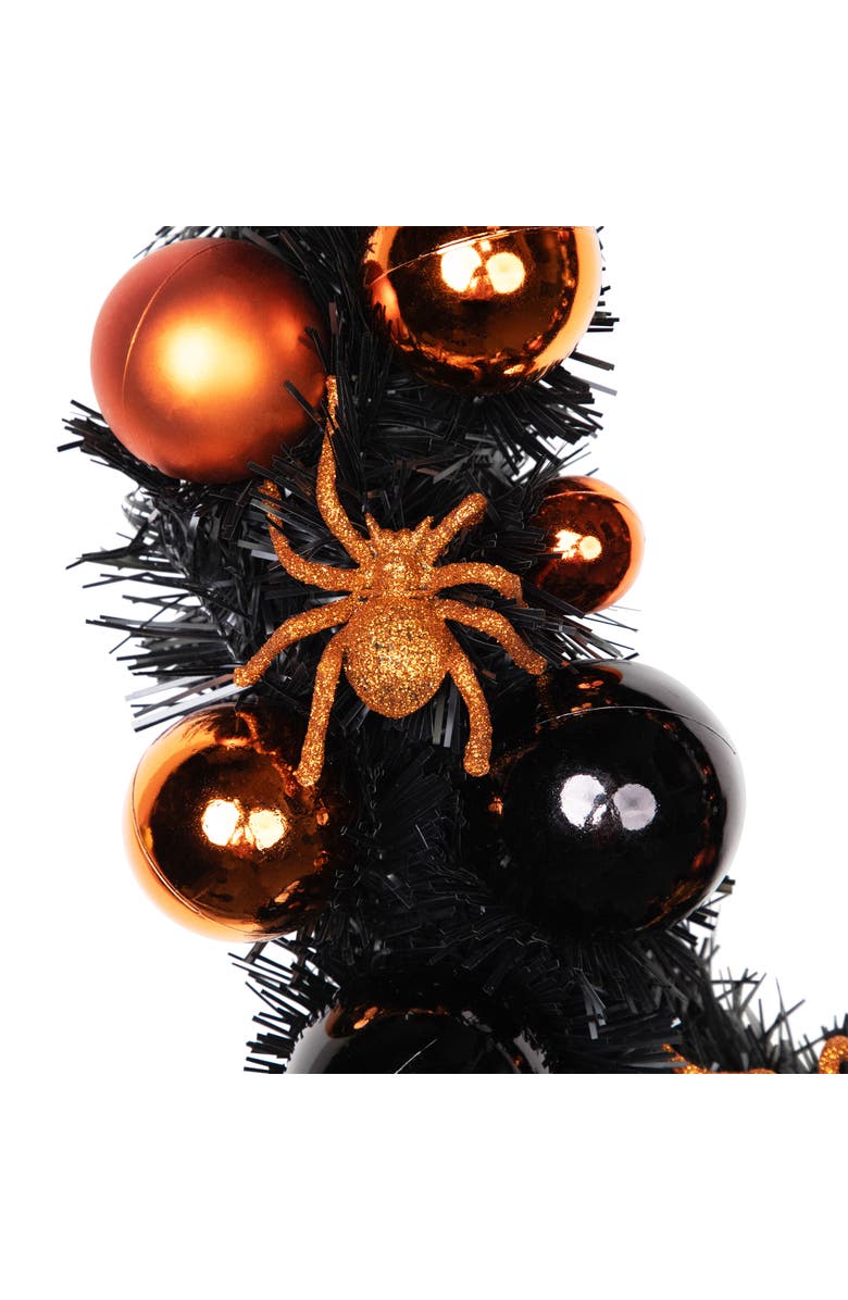 Northlight Spiders and Ornaments Halloween Wreath - 18" - Unlit, Alternate, color, 