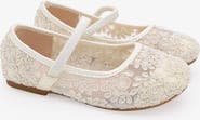 Kailee P Pas Crochet Lace Mary Jane Flats