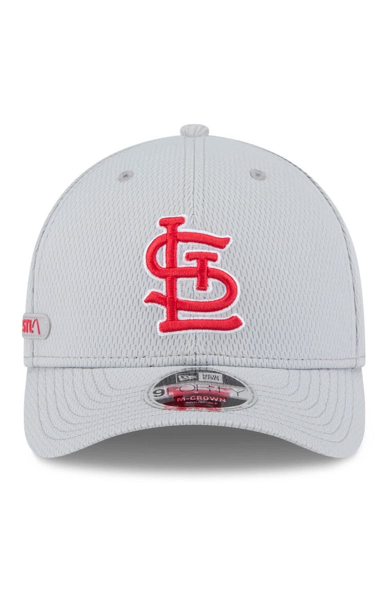 New Era Men's New Era Gray St. Louis Cardinals 2025 MLB Clubhouse 9FORTY M-Crown Adjustable Hat, Alternate, color,