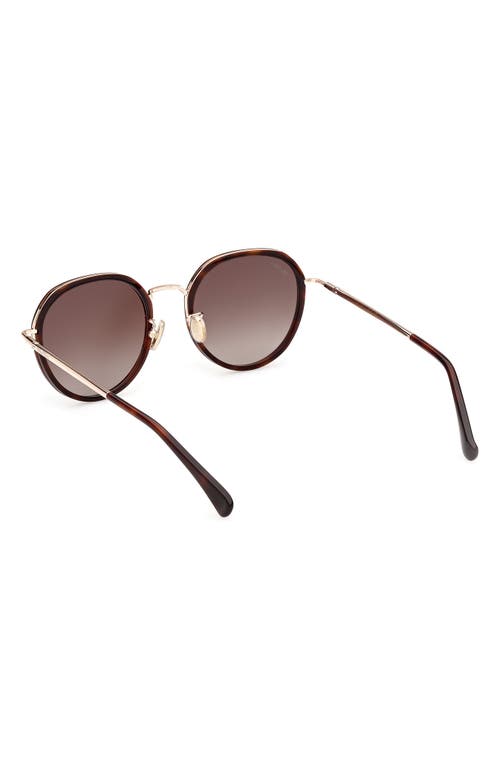 Max Mara 54mm Round Sunglasses In Burgundy