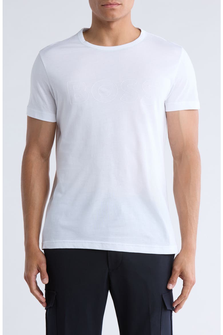 Teebo Cotton T-Shirt, Main, color, WHITE