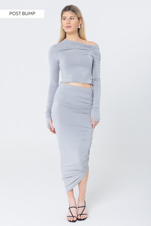 Lo+jayne The Cinched Asymmetrical Micro Modal Skirt