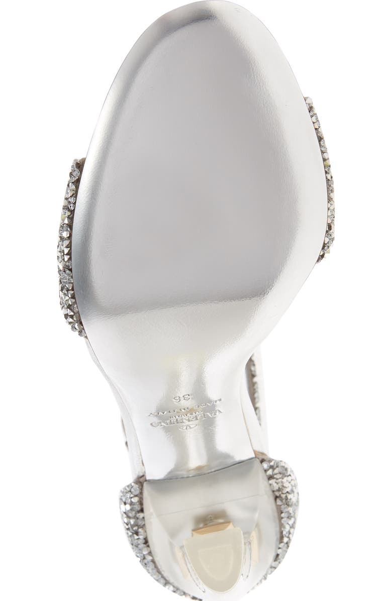 Valentino Garavani Crystal Embellished Clear Heel Sandal, Alternate, color,