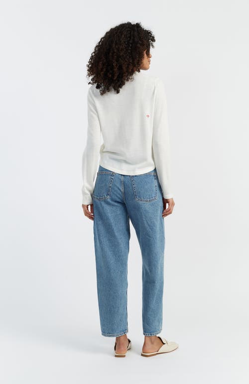 Chinti & Parker Pure Merino Heart Breton Sweater In Cream
