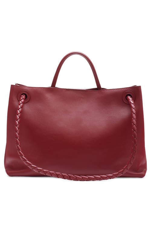 Bottega Veneta Andiamo Leather Top Handle Bag In 6545 Rosewood/space-mb