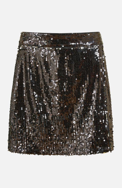 Yumi Sequin Mini Skirt In Black