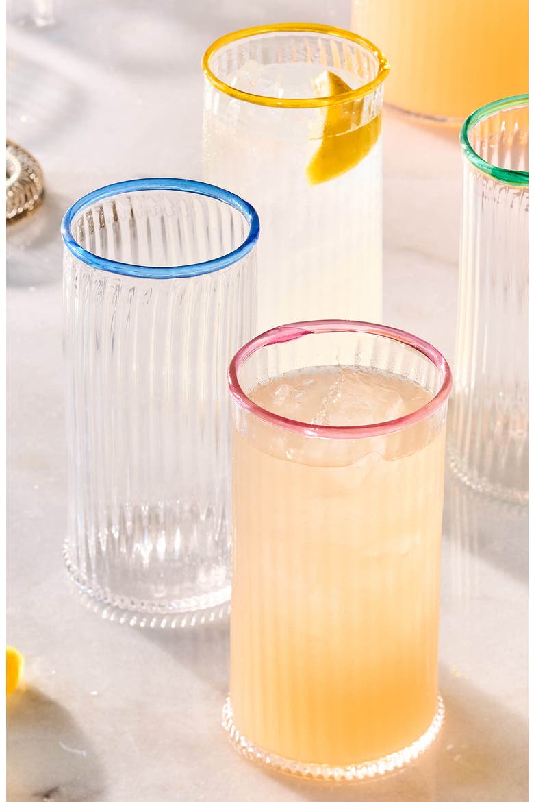 Nell Set of 4 Highball Glasses, Alternate, color, MULTI