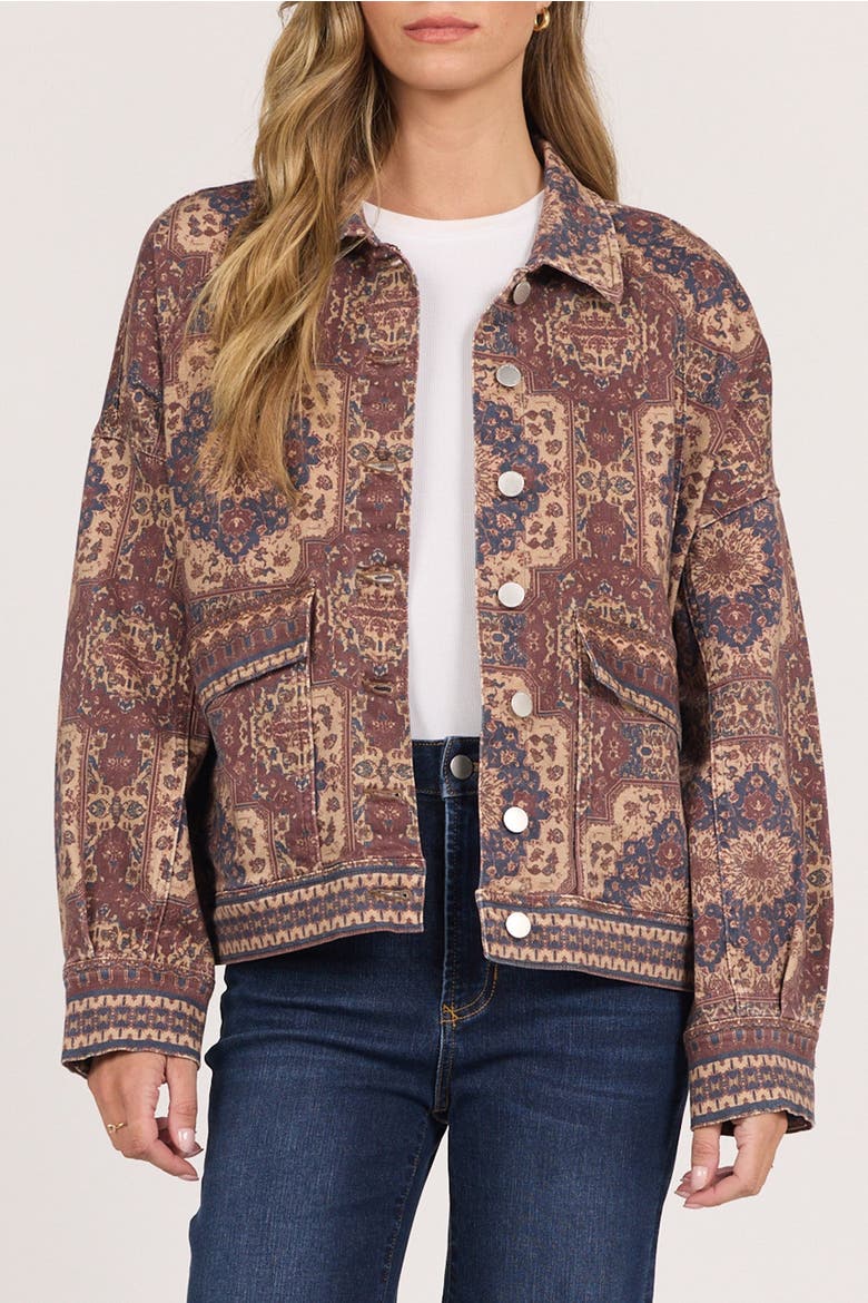Leighton Button Front Tapestry Jacket, Main, color, persian tapestry
