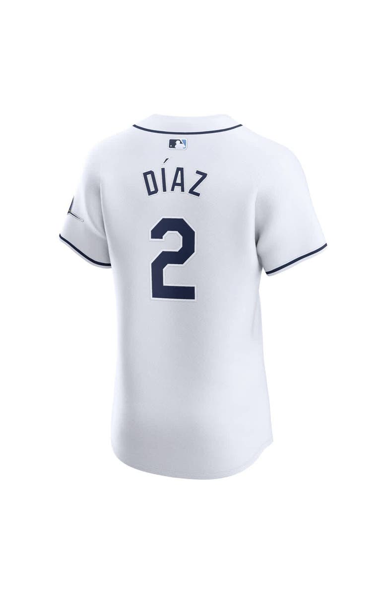 Nike Men's Nike Yandy Diaz White Tampa Bay Rays Home Elite Player Jersey, Alternate, color, White