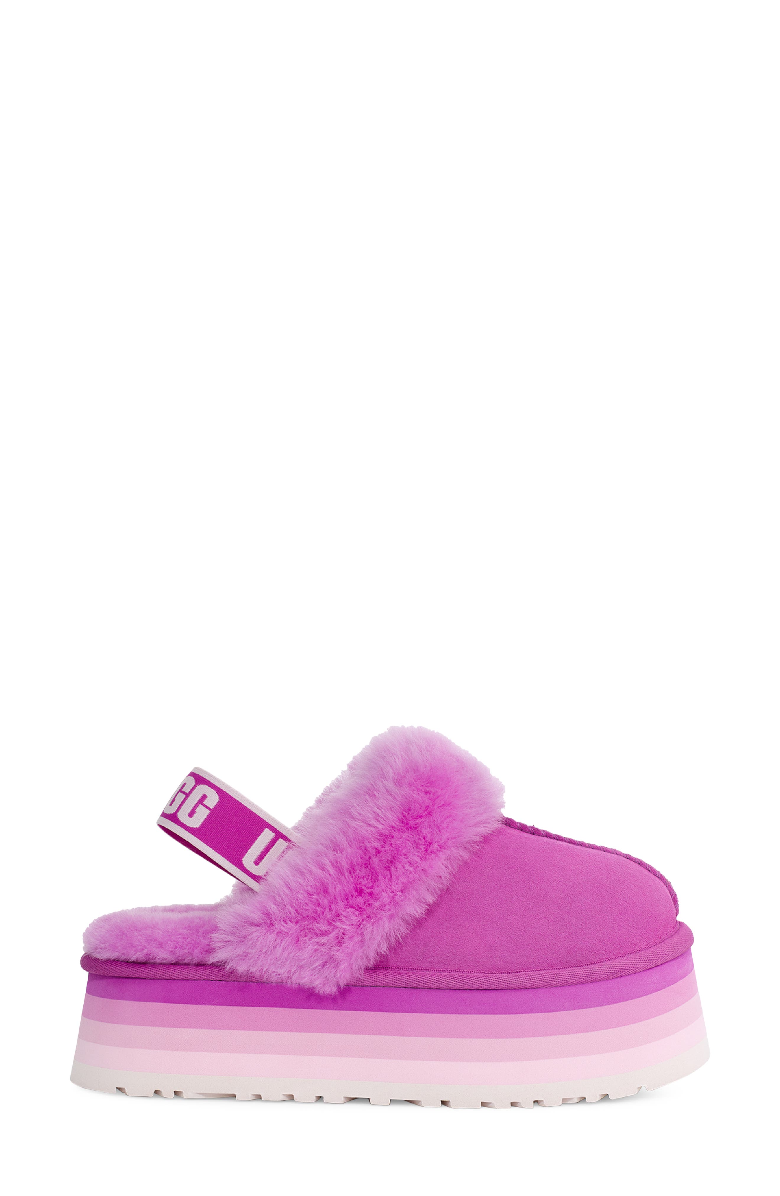 Funkette Genuine Shearling Slipper, Alternate, color, PURPLE RUBY