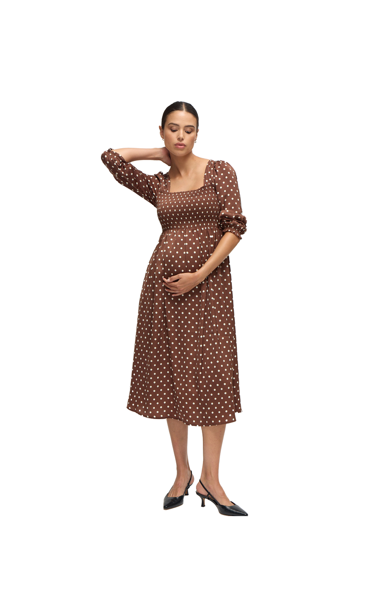Ingrid & Isabel The Breeze Maternity Dress, Alternate, color, Espresso Dot