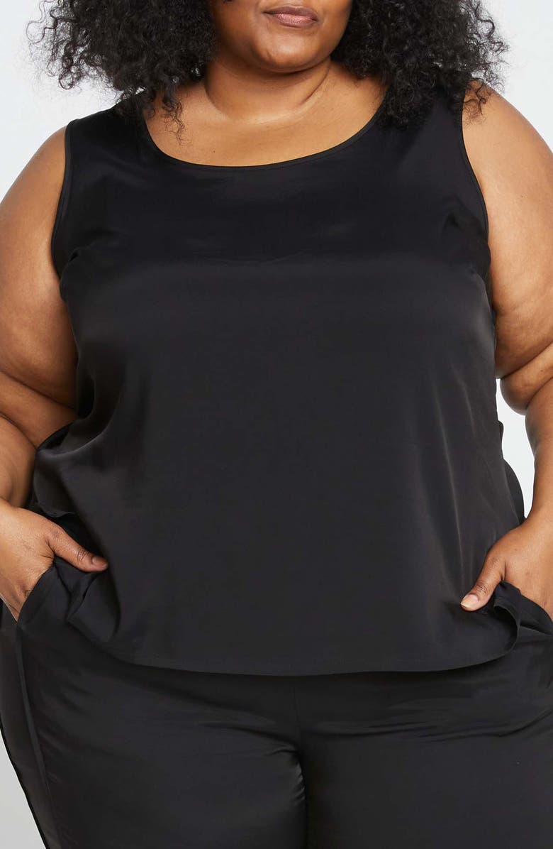 Universal Standard Cooling Stretch Tank Top, Main, color, Black