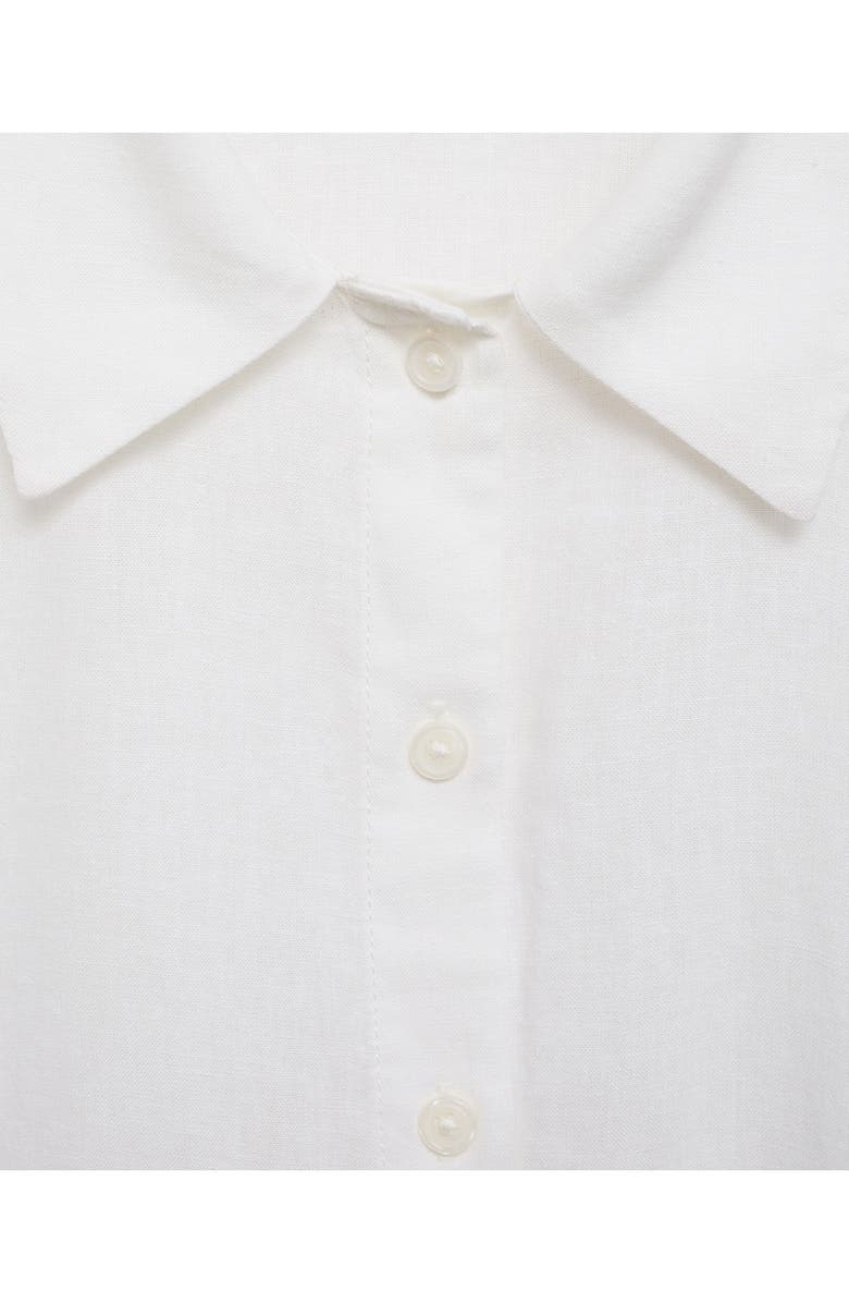 MANGO Flowing Linen Blend Blouse, Alternate, color, 