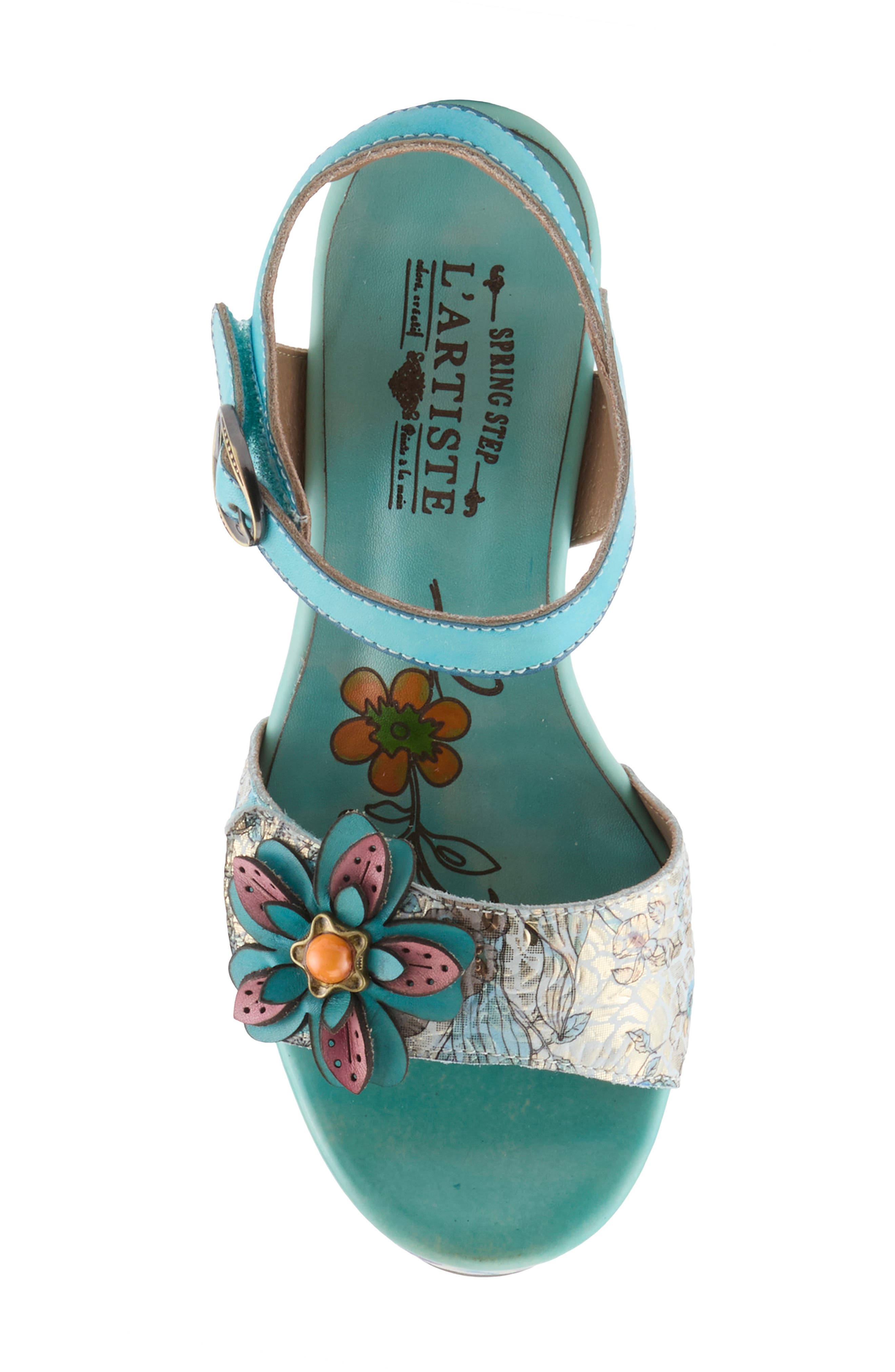 Felis Platform Sandal, Alternate, color, SKY BLUE MULTI