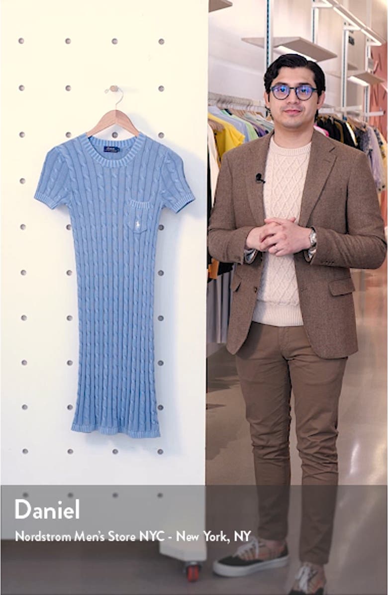Cotton Cable Sweater Dress, sales video thumbnail
