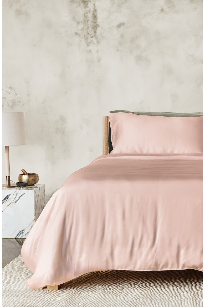Luxe Sateen Duvet Cover, Alternate, color, QUARTZ