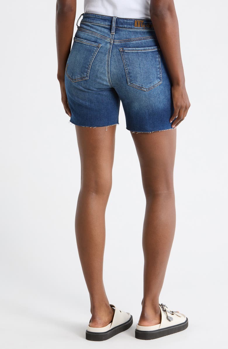 KUT from the Kloth Kity Raw Hem Denim Shorts, Alternate, color, Bluestar