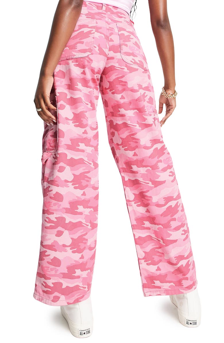 Miss Selfridge Camo Wide Leg Pants, Alternate, color, 