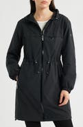 Michael Kors Hooded Zip Front Nylon Jacket