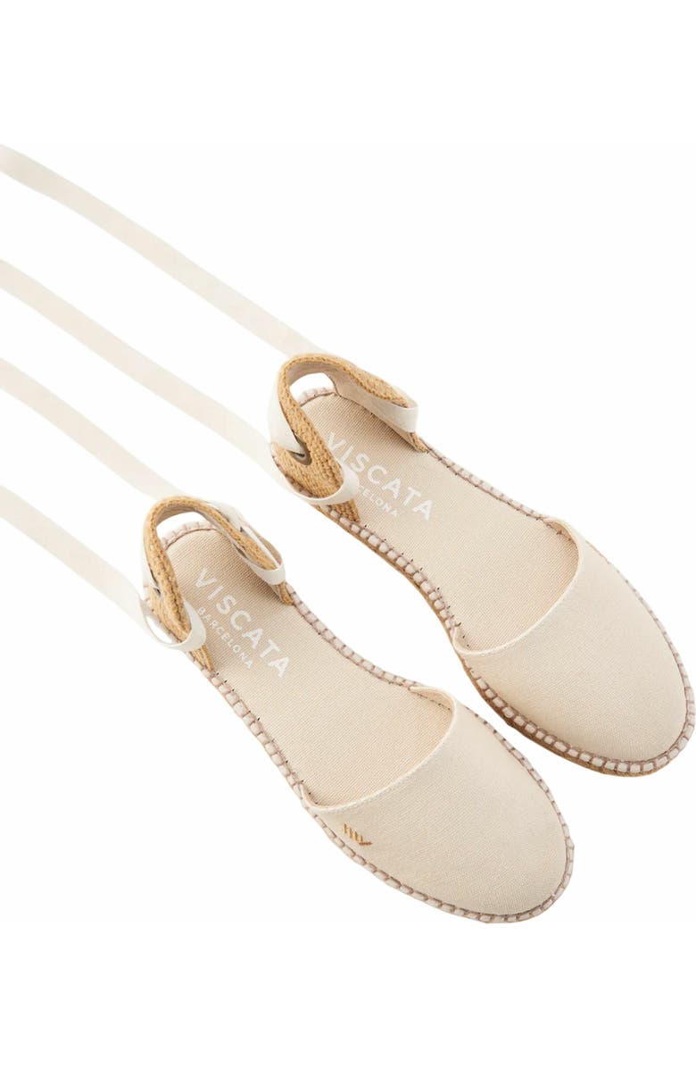 VISCATA Candell Canvas Espadrille Flats, Alternate, color, Beige