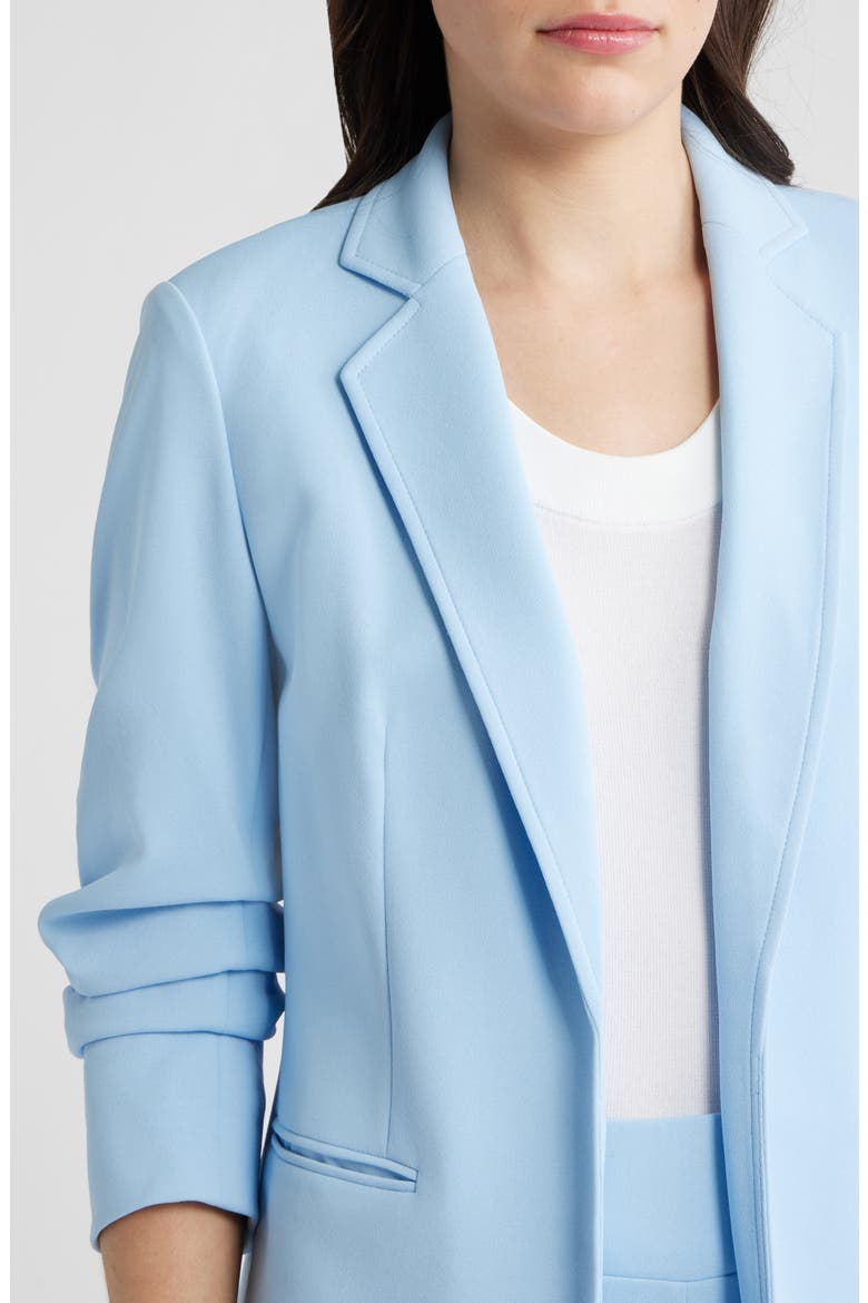 Scrunch Sleeve Open Front Jacket, Alternate, color, LAKESHORE