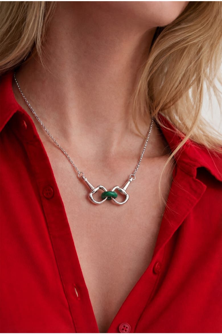 Year of the Horse Limited Edition Equestrian Snaffle Bit Necklace, Alternate, color, Green