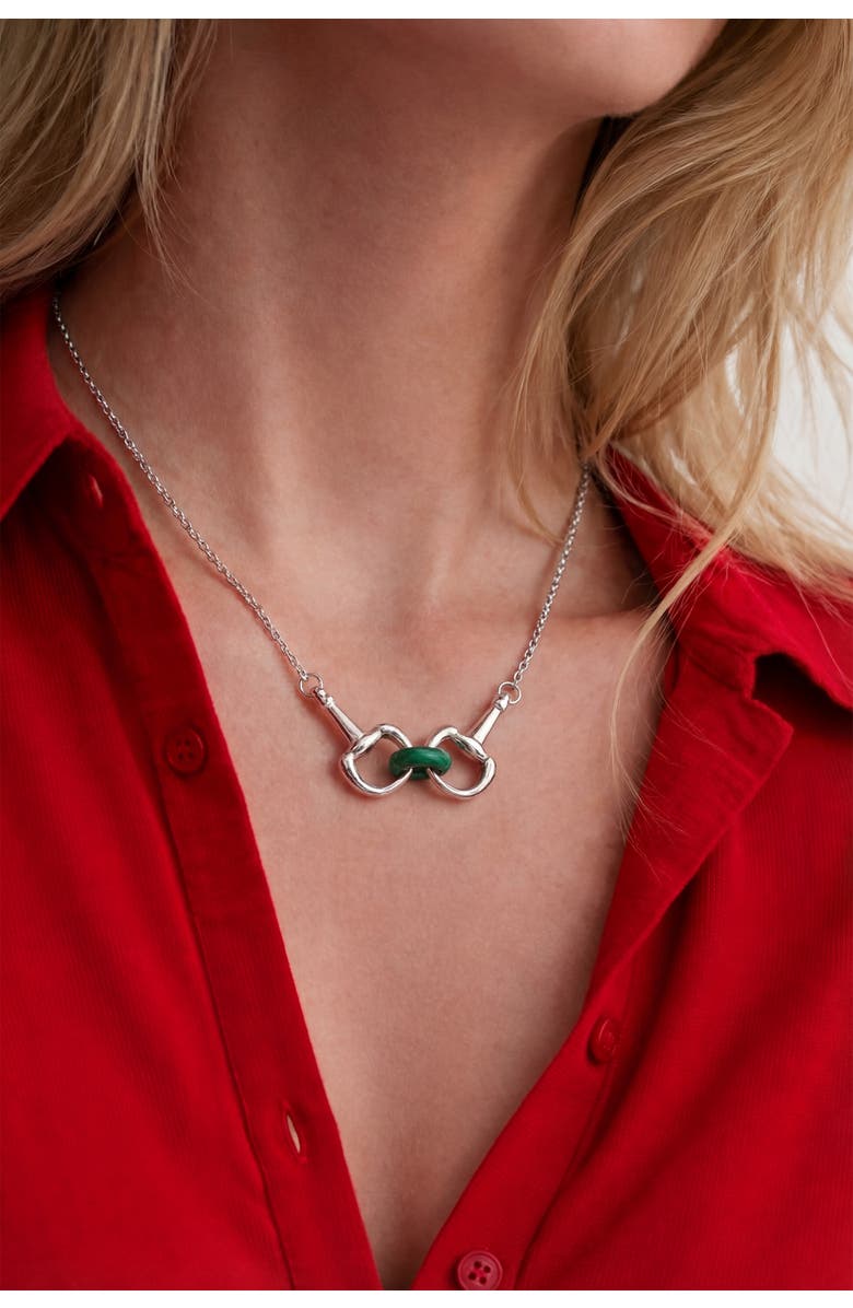 seree Year of the Horse Limited Edition Equestrian Snaffle Bit Necklace, Alternate, color, Green