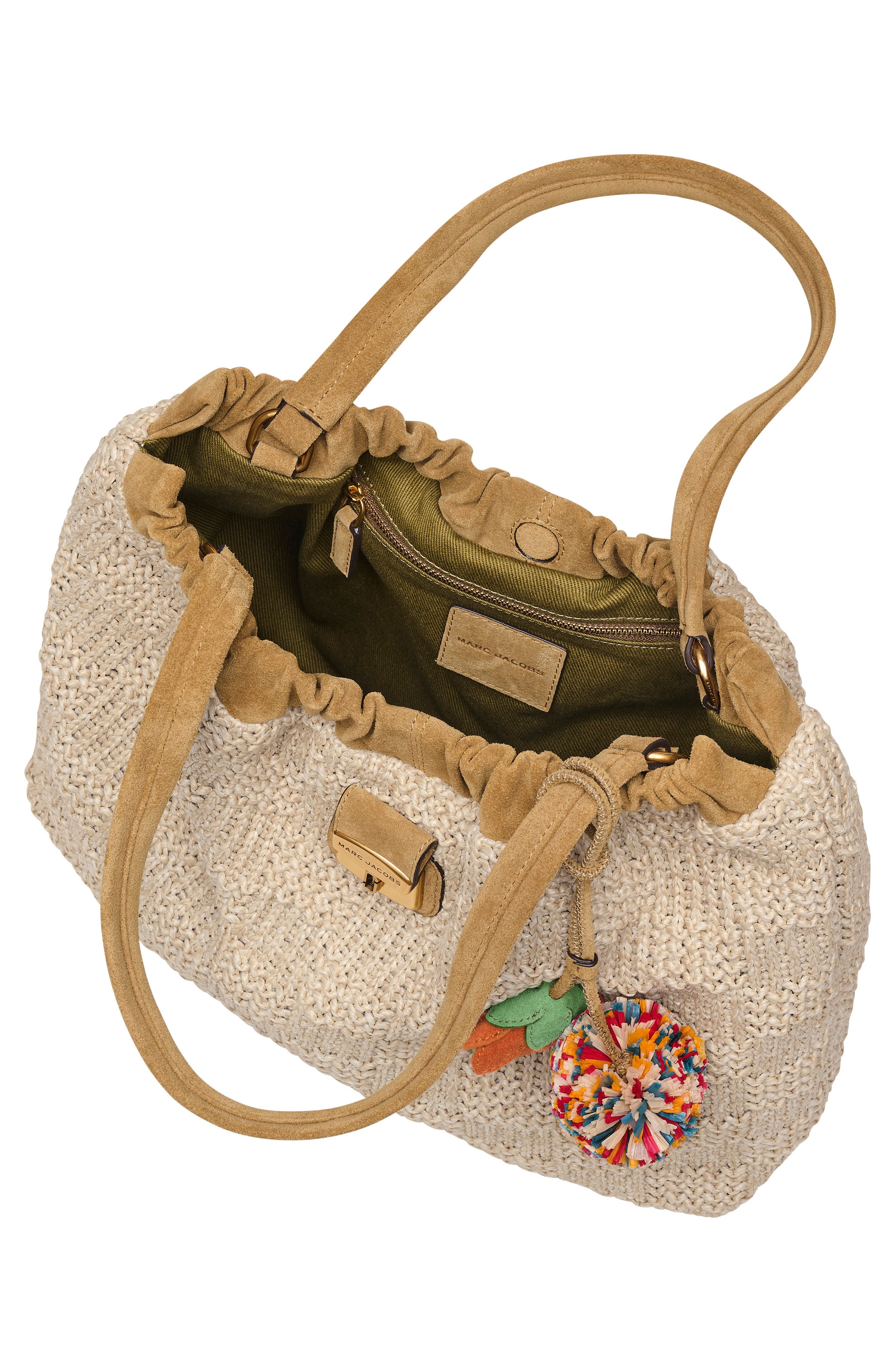 Marc Jacobs The Faux Raffia Tote, Alternate, color, Natural