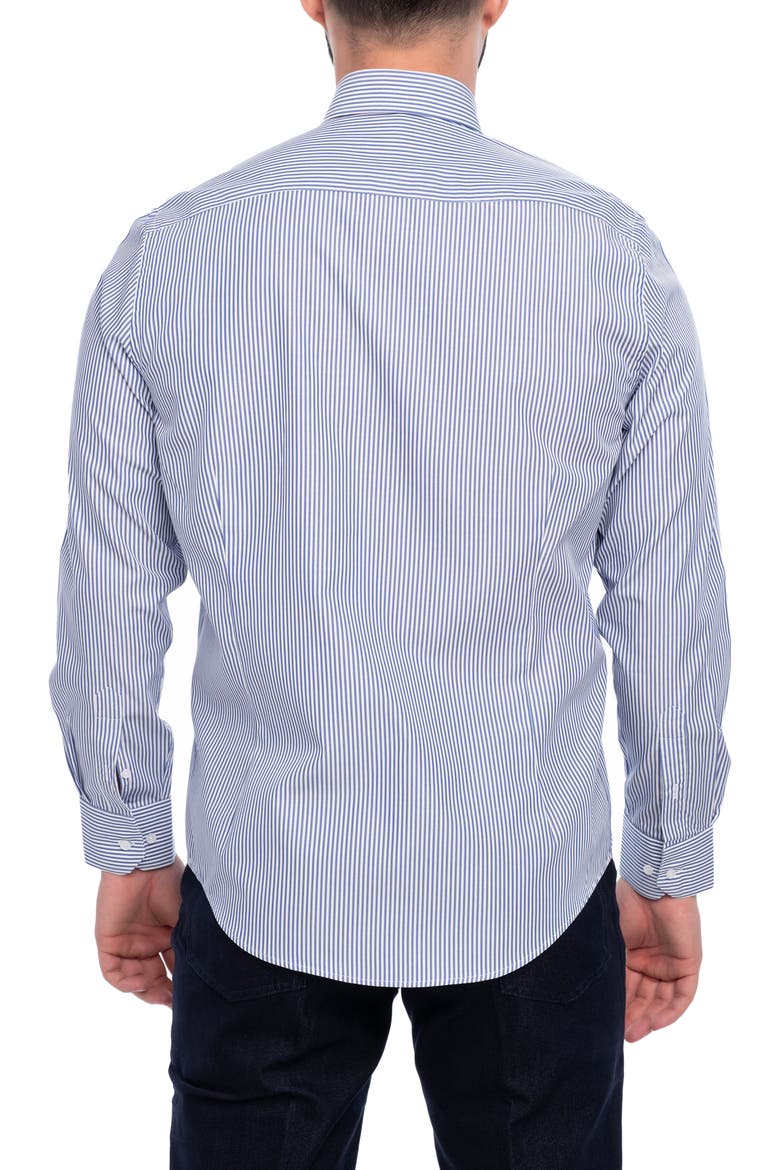 Cosmos Slim Fit Cotton Dress Shirt, Alternate, color, BLUE