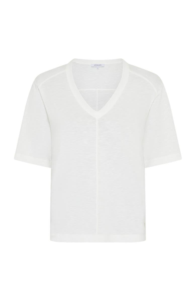 GERARD DAREL Marisa V-Neck Short Sleeve T-Shirt, Alternate, color, White