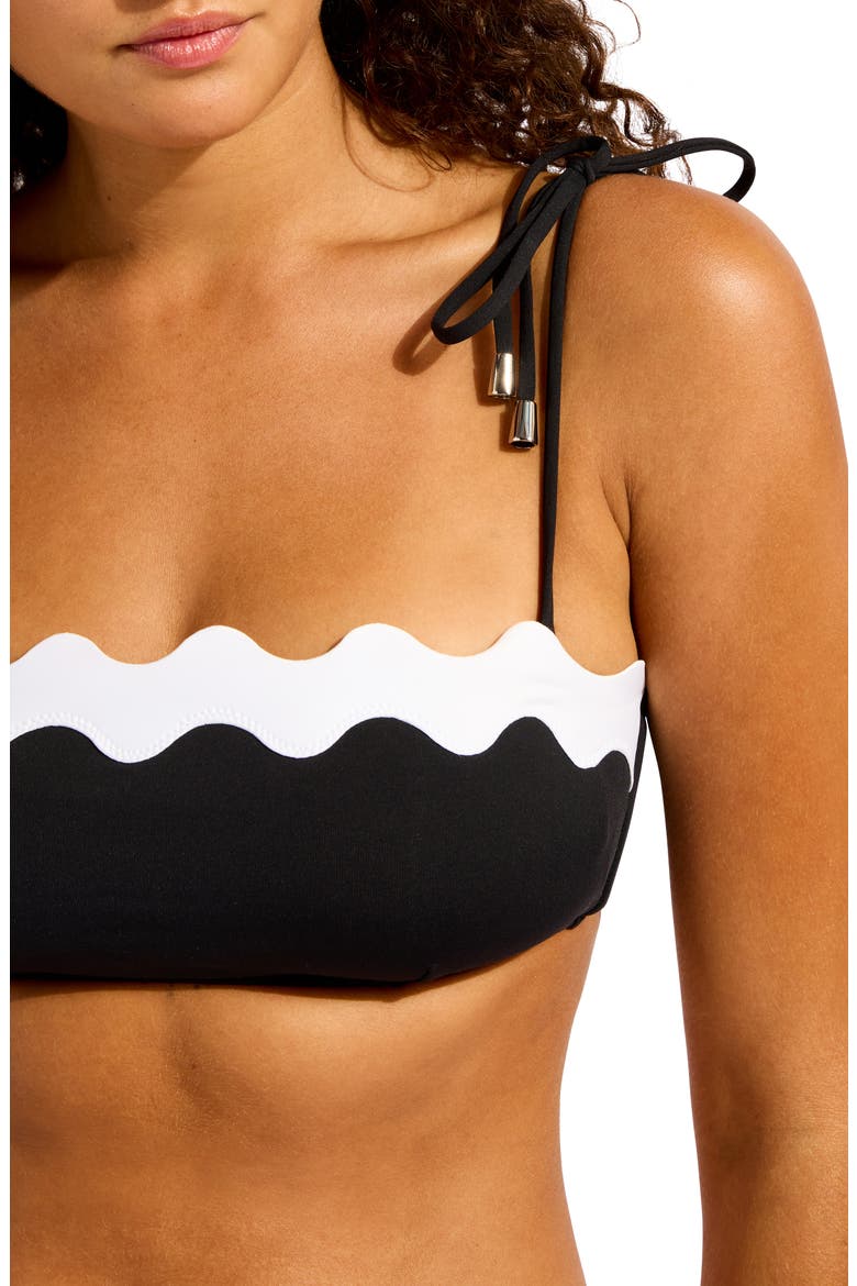 Contrast Trim Bikini Top, Alternate, color, BLACK