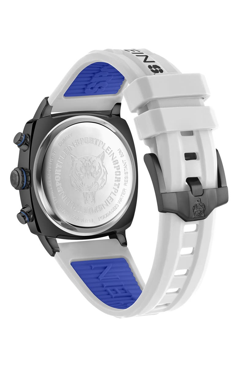 PLEIN SPORT Wildcat Silicone Strap Watch, 40mm, Alternate, color, Blackk