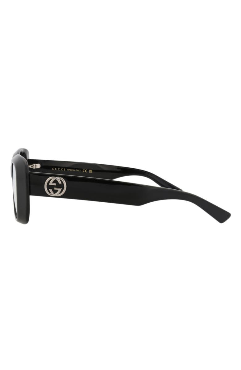 Gucci Optical Glasses, Alternate, color, Black Black Transparent
